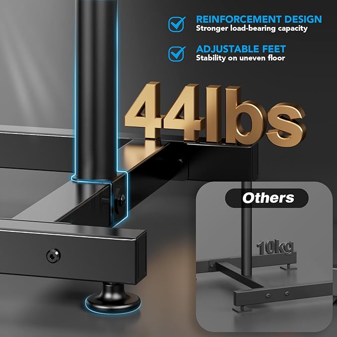 AX WABER TV Floor Stand for 13-50 inch Screens Holds up to 77lbs, Tilting and Height Adjustable Monitor Floor Stand Mount,Tall Standing TV Stand for Bedroom, Dorm Room, Office, Max VESA 200x200mm
