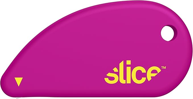 Slice Micro Safety Cutter | Safe Ceramic Box Cutter Lasting 11x Longer than Metal | Keychain Box Opener | Combo Pack | Vivid Green + Fuchsia