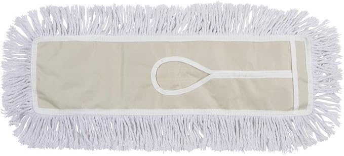 24 Inch Commercial Dust Mop Replacement Head – Reusable Cotton Dust Mop Refill for Floor Cleaning and Janitorial Use