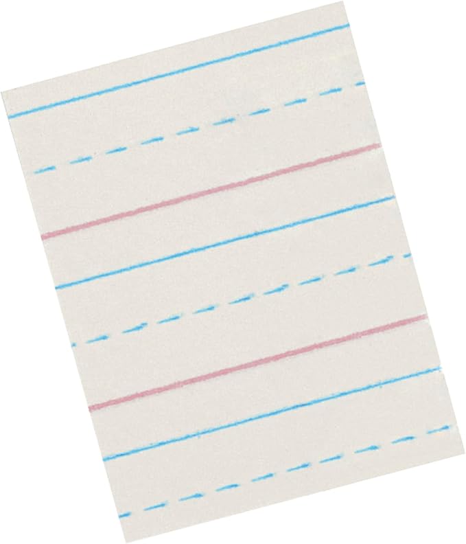 School Smart Zaner-Bloser Writing Paper, Handwriting Practice Lined Paper, Grade 2 to 3 Learning, 1/2 Inch Rule, 10-1/2 x 8 Inches, 500 Sheets