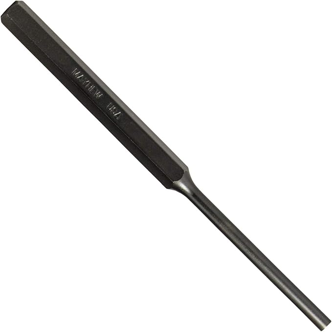 Mayhew Tools 21217 SAE Pin Punch, 5/32 x 2.25" Pin, 6" OAL x 5/16" Body, Black Oxide Finish