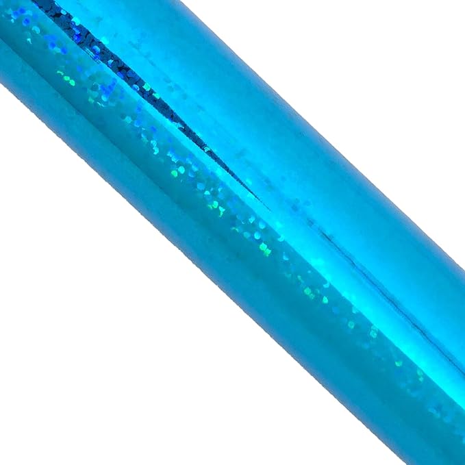 Foil for Laminator and Laser Printer, Foil for Toner, Special Colors, Roll of 12.6 Inches x 32.8 Feet (Blue Holographic Glitter)