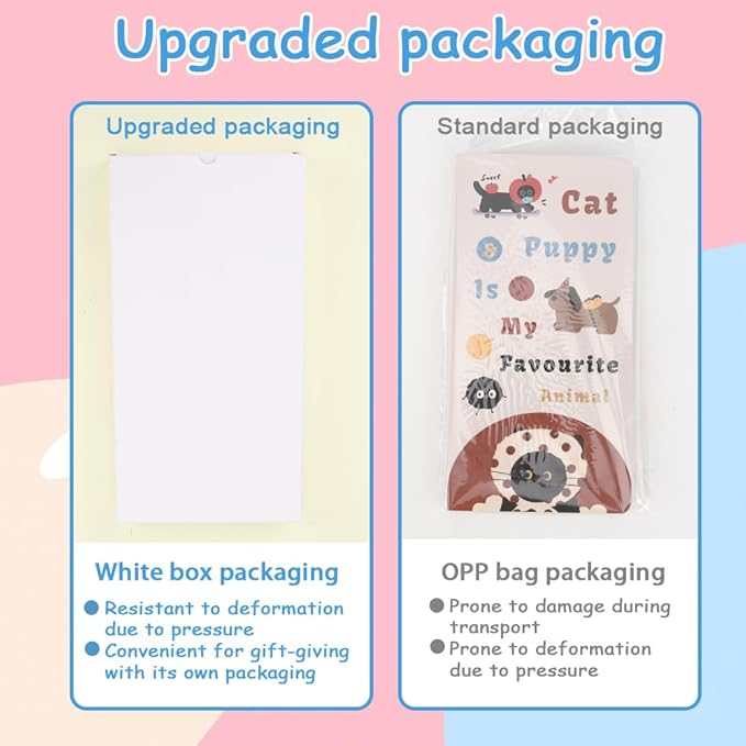 QPIXVB Cute Sticky Notes,Dog Cat Sticky Notes Set,440 Sheets,Cat Dog Gifts for Women,Cute School Supplies,Christmas Gifts for Grandkids,Writing Memo Pads for Students Home Office School Supplies