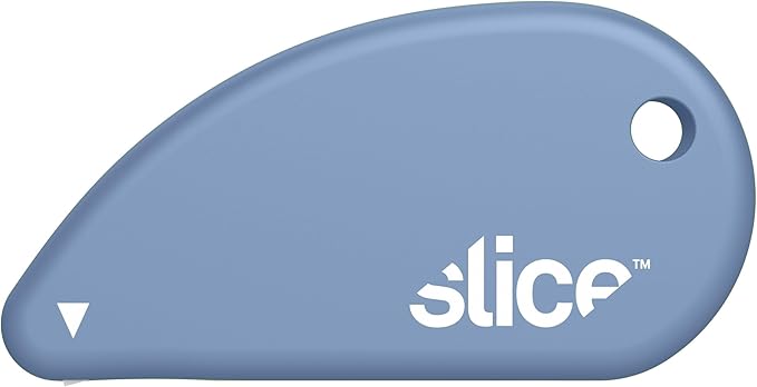 Slice Micro Safety Cutter | Safe Ceramic Box Cutter Lasting 11x Longer than Metal | Keychain Box Opener | Combo Pack | Sky + Lavendar
