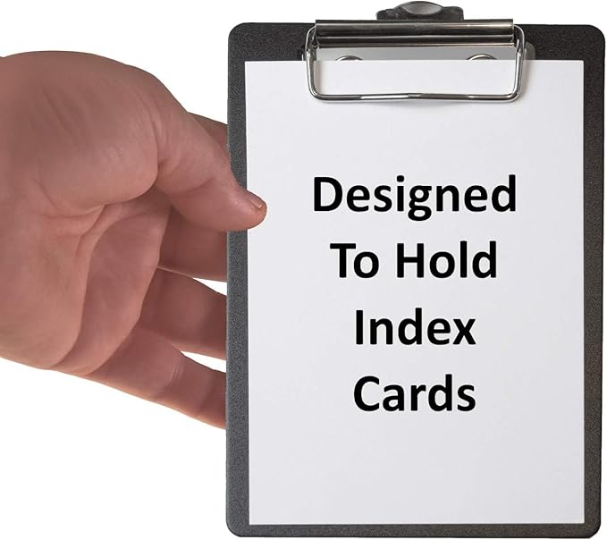Primo Factotum- Mini Clipboards 4" x 6" - Great for Small Notepads - 2 Pack (Black (Deluxe Version)).