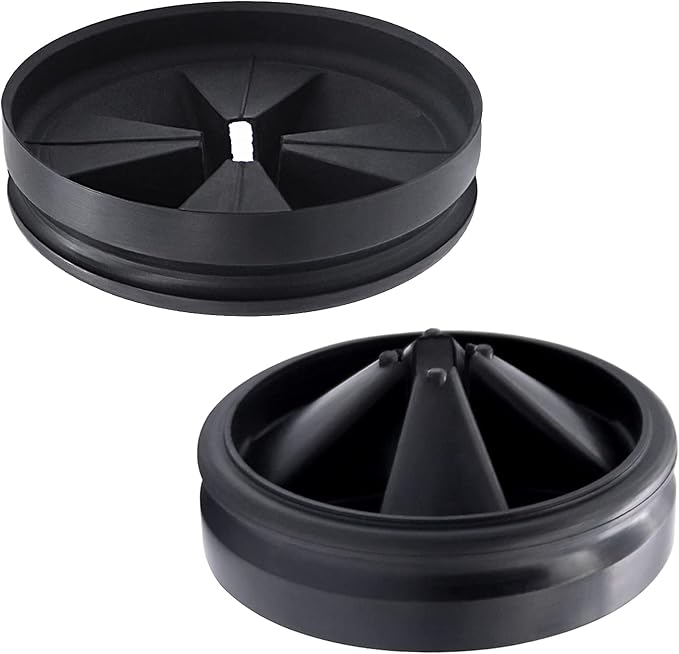3 3/8" Garbage Disposal Splash Guards Sink Baffle QCB-AM Replacement for InSinkErator Evolution Series, Upgraded Funmit Removable Quiet Collar Drain Plugs, Garbage Disposer Accessories, Black