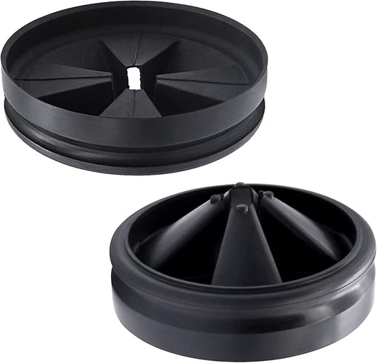 3 3/8" Garbage Disposal Splash Guards Sink Baffle QCB-AM Replacement for InSinkErator Evolution Series, Upgraded Funmit Removable Quiet Collar Drain Plugs, Garbage Disposer Accessories, Black