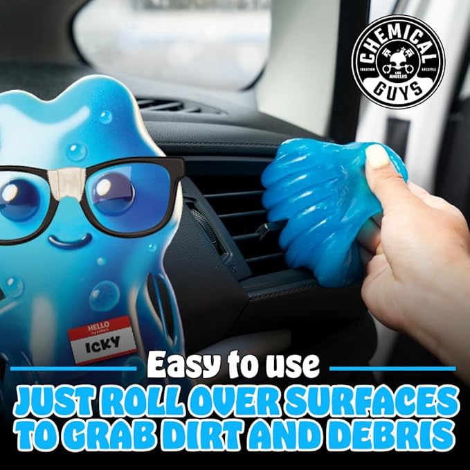 Chemical Guys Car Cleaning Kit Interior 8-Piece - Total Interior Cleaner, Sticky Icky Green Apple & Strawberry Detailing Gel, 3 Detailing Brushes, 3 Towels, Safe for Cars, Trucks, SUVs & More