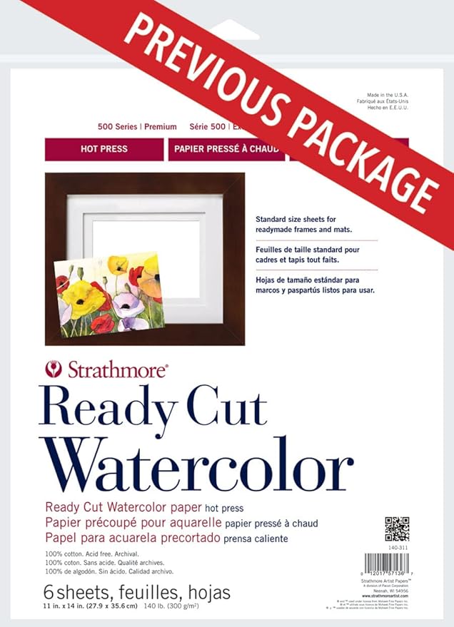 Strathmore Watercolor Paper Pack 11"X14"-6 Sheets -140311