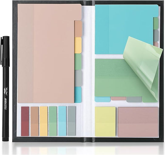 Mr. Pen- Transparent Sticky Note Set, 410 Pack, Morandi Colors, Transparent Sticky Notes Tabs, Stocky Notes for Bible Journaling