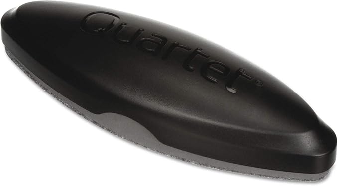 Quartet Eraser, 2-in-1, Whiteboard/Chalkboard, Magnetic, 6-1/2"x1-3/8", Oval, Black (BFEB2)