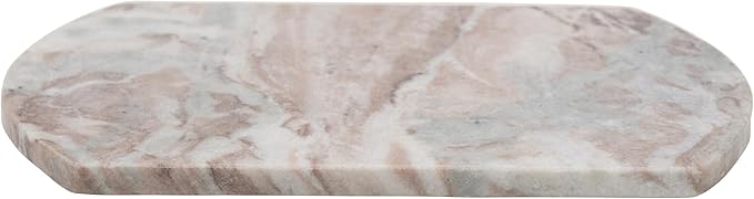 Creative Co-Op Long Marble Cutting Board, Buff, 12" x 8"