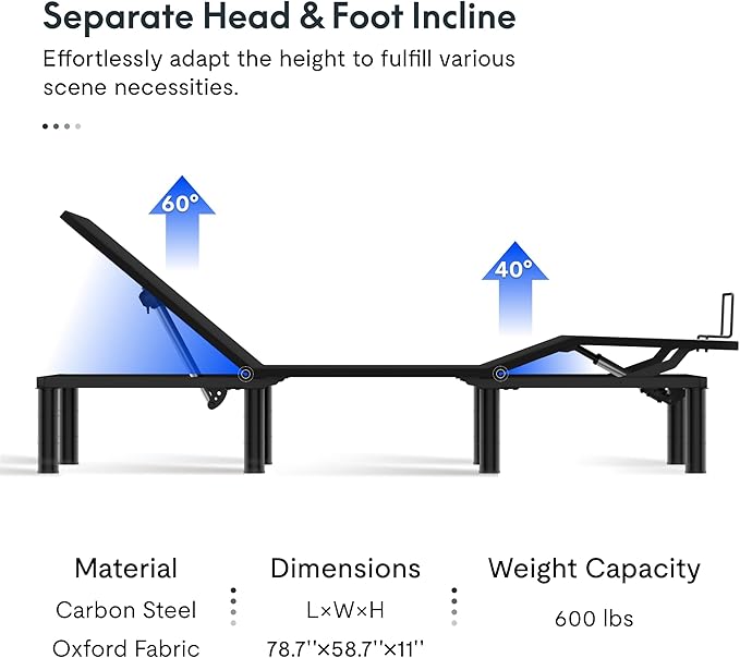 FLEXISPOT S2E Adjustable Bed Frame Base Queen with 12-Inch Cooling Gel Memory Foam Mattress, Whisper Quiet Durable Motor, Adjustable Legs, Easy Assembly – Bonus 4-Piece Queen Sheet Set Included