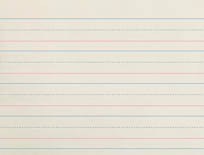 School Smart Zaner-Bloser Writing Paper, Handwriting Practice Lined Paper, Grade K Learning, 1-1/8 Inch Rule, 10-1/2 x 8 Inches, 500 Sheets