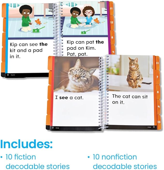 hand2mind Guided Phonics + Beyond Decodable Books Unit 2, CVC Books for Beginning Readers, Science of Reading Classroom Materials, Learn to Read Leveled Readers, Preschool Curriculum for Teachers