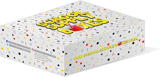 School Supply Boxes | K-5 Case (4 Boxes) | Back to School Essentials Kit for Students & Teachers | Includes Wide-Ruled Paper Products, Crayons, Markers, Colored Pencils, & More