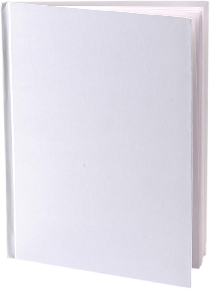Ashley Productions ASH10700 Hardcover Blank Book, 6" Wide, 8" Length, White