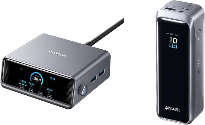 Anker Prime 250W GaN Charger & Mobile Charging Battery PD (Bundle)