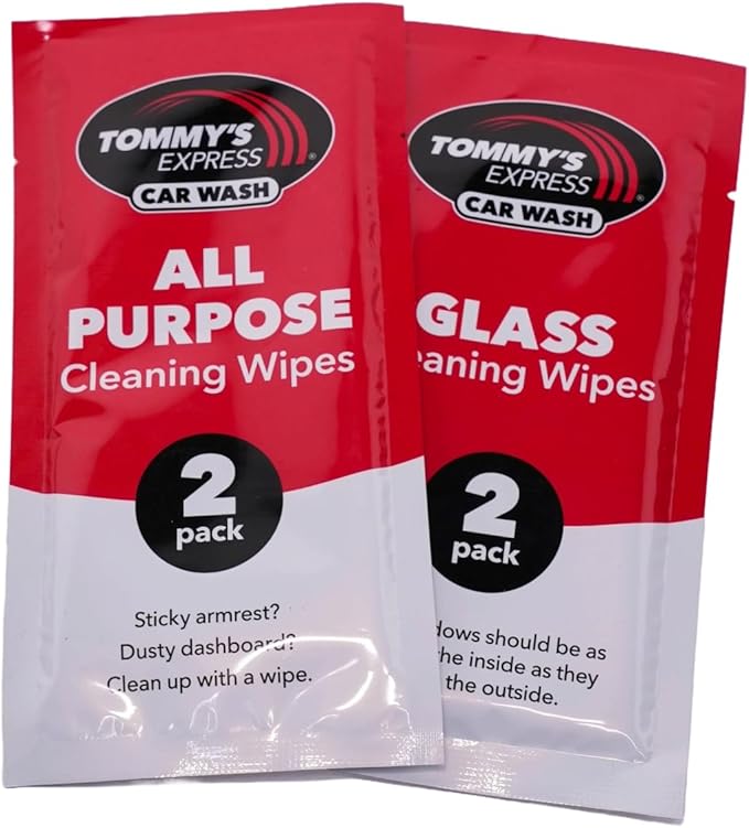 Tommy's Express Interior Detail Kit - Microfiber Cloth, 2X Shop Towels, 2X All-Purpose Wipes, 2X Glass Streak-Free Wipes and 2X Signature Tommy's Clean Car Scent Vent Air Fresheners (9 Piece Set) (1)
