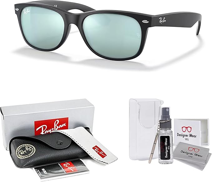 Ray-Ban RB2132 NEW WAYFARER 55MM Square Sunglasses For Men For Women +BUNDLE with ACCESSORY EYEWEAR KIT