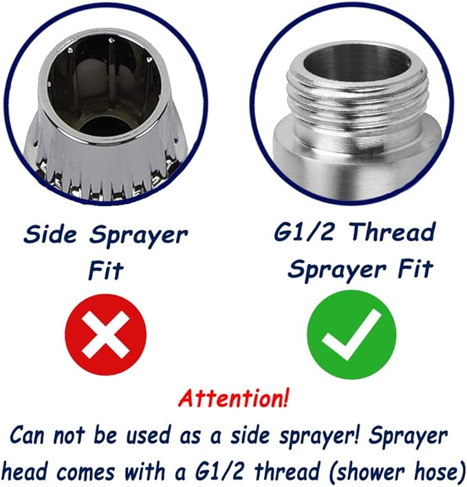 Dual Mode Stainless Steel Sprayer Head-Bidet Spray w/Brushed Chrome Finish - Cloth Diaper Shattaf - Pet Wash