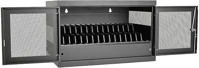 Tripp Lite 16-Port AC Charging Storage Station Cabinet for Chromebooks, Laptops & Tablets, 17" Depth, Wall Mount & Cart Options (CSC16AC), Black