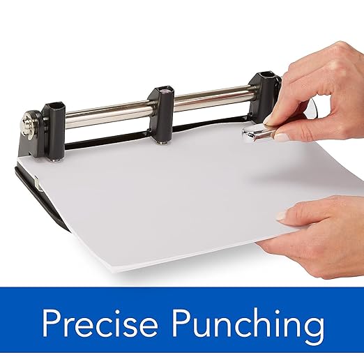 SWINGLINE 74400 40-Sheet Heavy-Duty Lever Action Two- to Seven-Hole Punch, 11/32 Holes