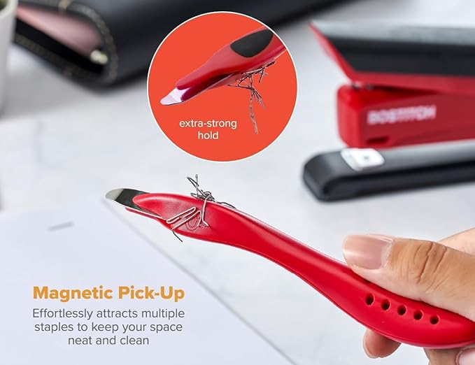 Bostitch Office Professional Magnetic Easy Staple Remover, Staple Puller Stick for Office, Home & School - Assorted Colors, 9 Pack