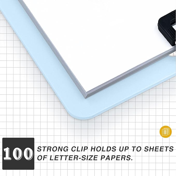 4 Pack Plastic Clipboards Multiple Colors Clip Boards with Low Profile Metal Clip,Hangable Low Profile Clipboard, Standard A4 Letter Size for Students, Teacher,Doctor, Nurse,Office Clerk