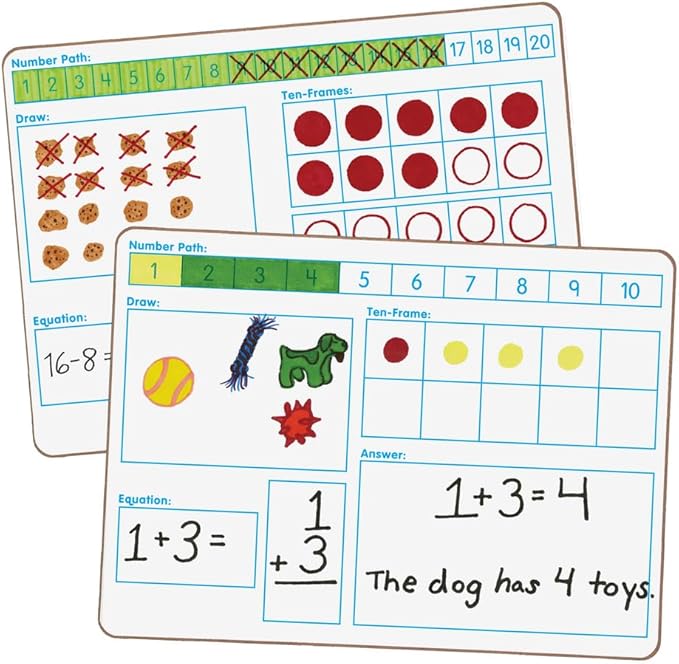 Solving Problems Two-Sided Dry Erase Boards Set