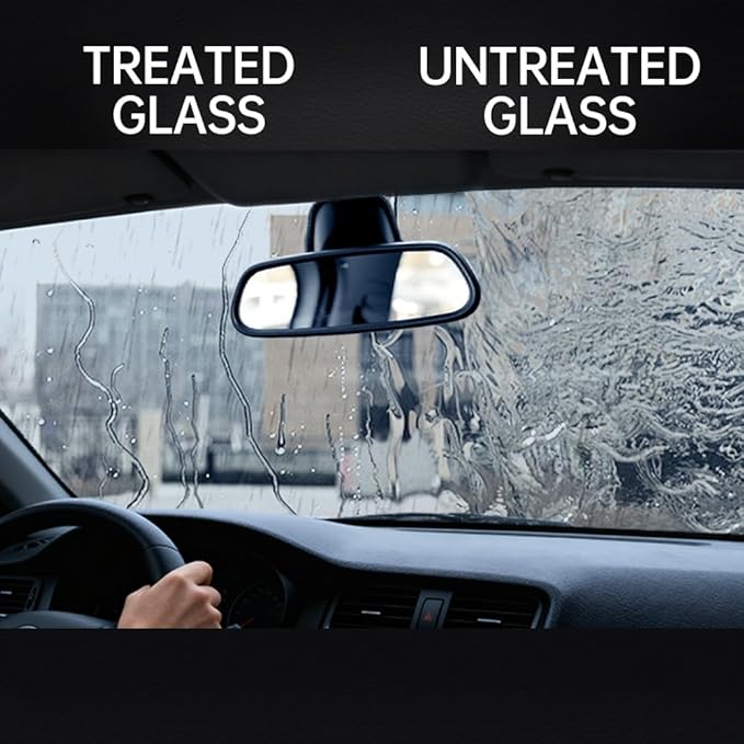 Glodway Car Glass Windshield Cleaner,Oil film Remover, Streak-Free Shine on Windows, Windshields, and Mirrors, Ammonia Free, for Auto and Home,4.58 OZ
