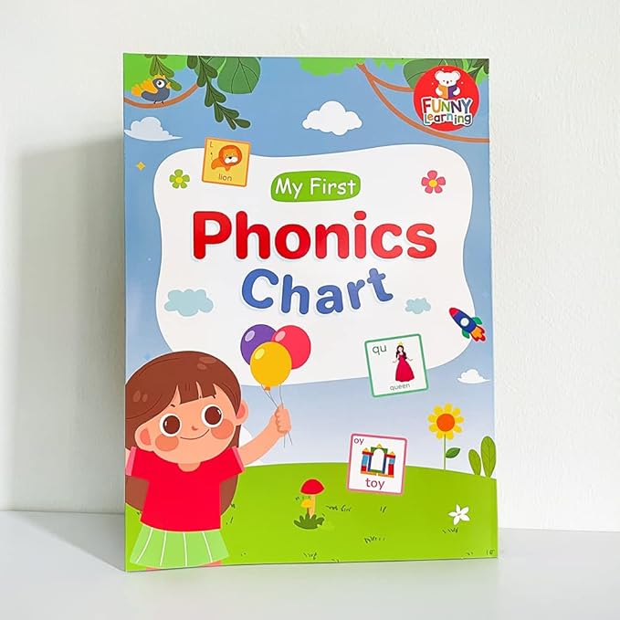 Lachilly My First Phonics Chart Learning Poster Vowel Consonant Pronunciation Educational Toys Vocabulary Building Flashcards Worksheet Teacher Teaching Aids for Pre-Kindergarten