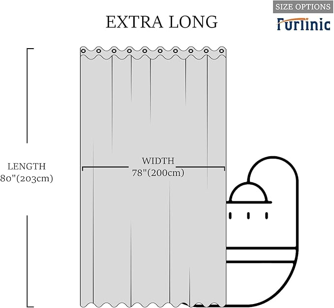 Light Blue Shower Curtain No Hooks Needed,Polyester Fabric Long Shower Curtain Liner 78 Length with 10 Plastic Split Grommets,Machine Washable & Waterproof Bathroom Curtains for Hotel,78x78 Inch