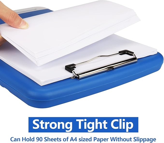 SFLHHDM Storage Clipboard with Pen Holder, High Capacity Clipboards for Classroom, Clip Boards 8.5x11 with Storage, Low-Profile Clip, Lightweight Plastic Clipboard for Kids, Lawers, Office Workers