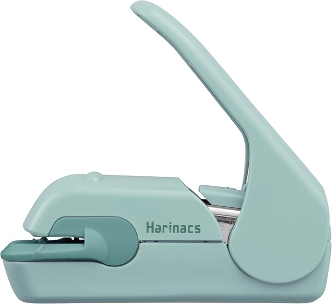 Kokuyo Stapleless Stapler, Harinacs Desktop & Handheld Staple-Free, Up to 5 Sheets No Staple Binding, Portable Compact Holeless Stapler, Green Blue, Japan Import (SLN-MPH105GB)