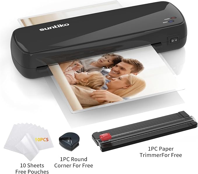 4-In-1Laminator Machine,It has Quick Warm-Up, Fast Laminating Documentation and Photos, Increases Their Long-Term Color Preservation. Suitable for Family, Office and School，A4/A5/A6 Size
