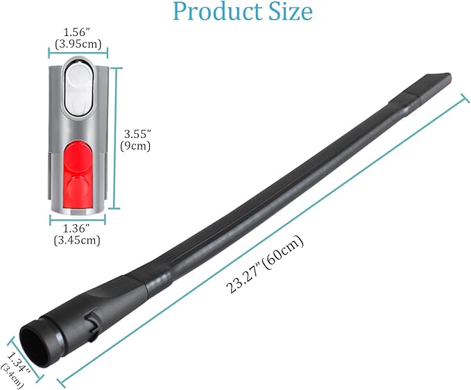 Charlux 23'' Flexible Extension Crevice Tool Attachment for Dyson V8 V7 V10 V11 V15 V6 Vacuum Cleaner with Quick Release Converter Adapter