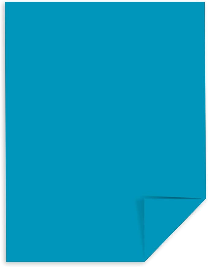 Astrobrights Color Cardstock, 65 lb Cover Weight, 8.5 x 11, Celestial Blue, 250/Pack