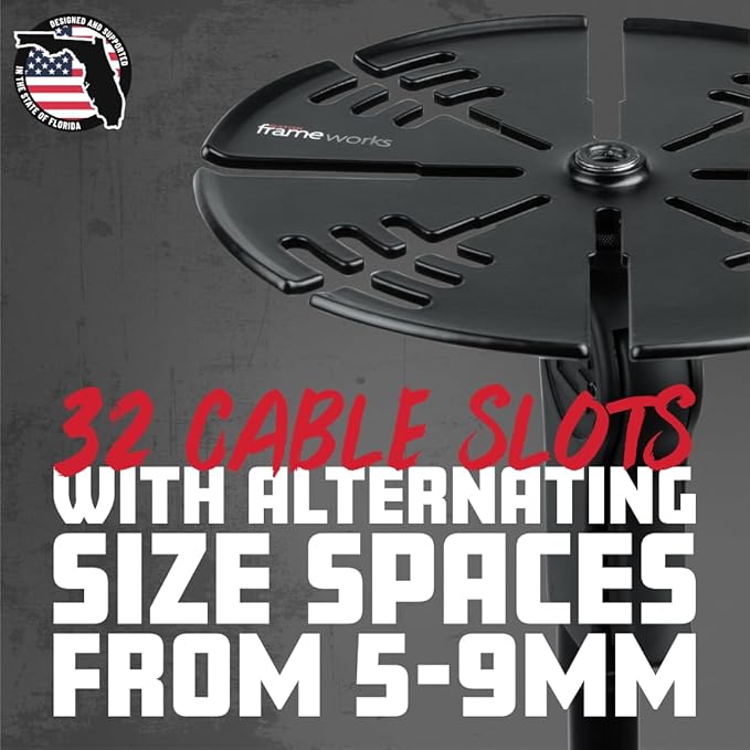 Gator Frameworks Microphone Stand Cable Hanger & Organizer, Prevents Cables from Over-Coiling or Kinking (GFW-CABLEHNGRTRAY)