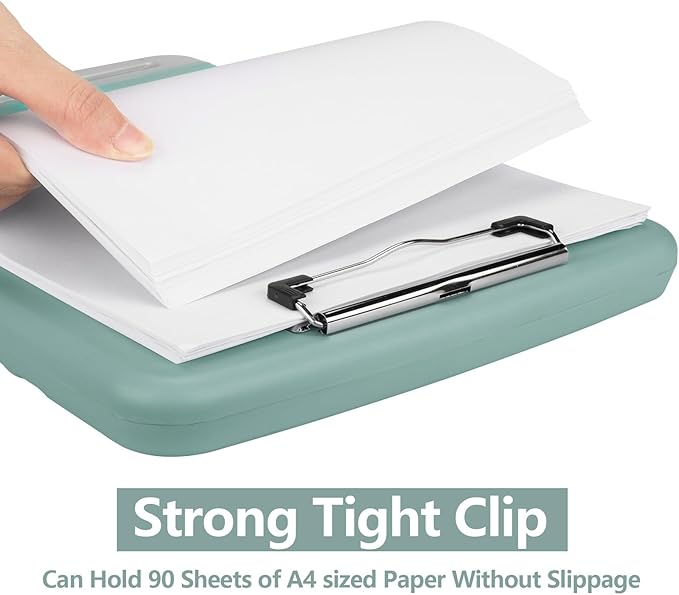 SFLHHDM Storage Clipboard with Pen Holder, High Capacity Clipboards for Classroom, Clip Boards 8.5x11 with Storage, Low-Profile Clip, Lightweight Plastic Clipboard for Kids, Lawers, Office Workers