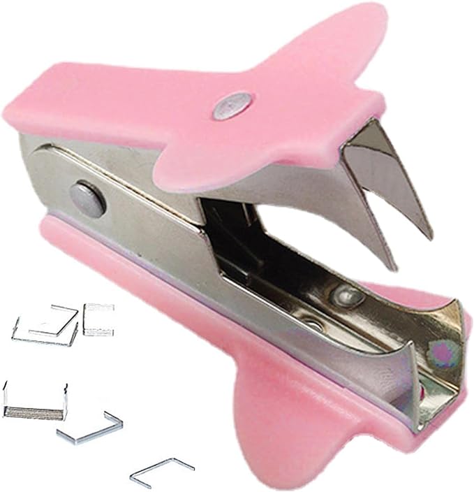 Pink Stapler Removal Tool, Staple Puller, Modern Plastic Stapler Remover with Non-Slip Handle, Ideal for Students, Teachers, Home and School,Staple Removers,Staplers and Punches