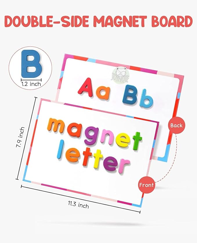 Classroom Magnetic Letters Kit Colorful 234 Pcs with Double - Side Magnet Board - Foam Alphabet Letters for Preschool Kids Toddler Spelling and Learning - Fridge Magnets ABC Education Toys