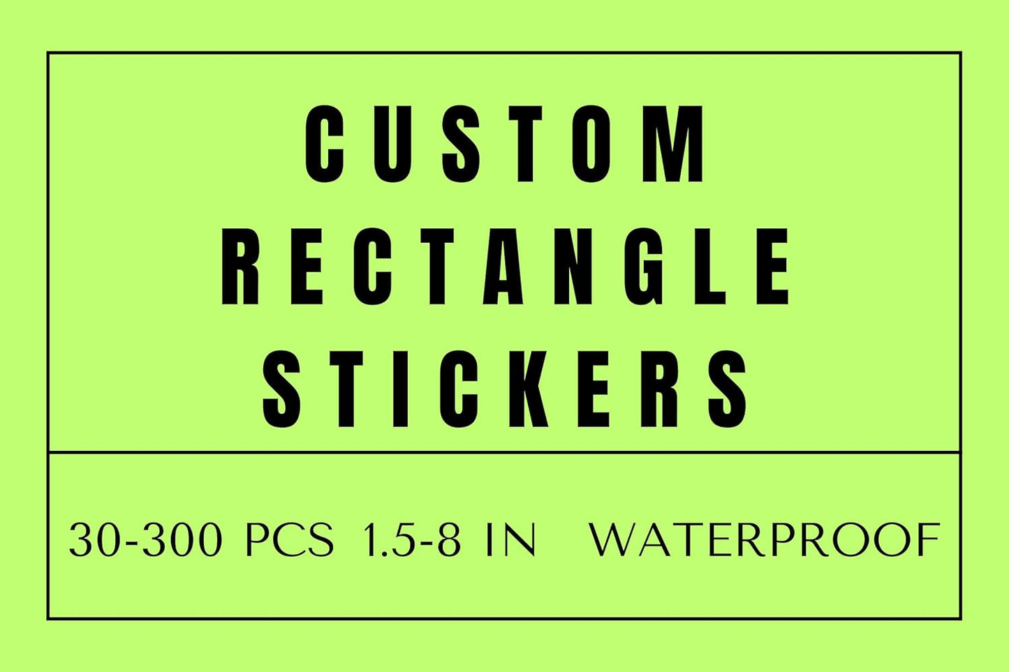 Custom Rectangle Stickers for Business Logo, Custom Rectangle Labels for Candle Jar Coffee, 30-300 pcs, Waterproof Glossy Vinyl Stickers, Upload Your Design (6x4 in)