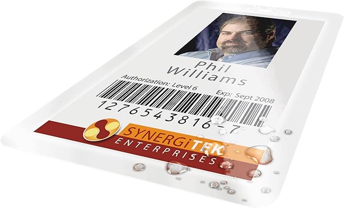 GBC Laminating Sheets, Thermal Laminating Pouches, Badge Size, 7 Mil, HeatSeal UltraClear, 100 Pack (3200016)