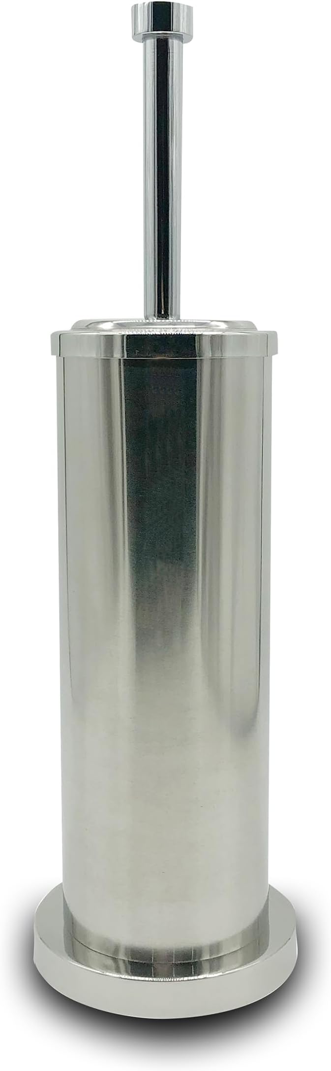 Silver Chrome Toilet Bowl Brush with Holder with Removable Plastic Liner, Durable Bathroom Cleaning Tool, Bathroom Cleaner Brush for Efficient Cleaning and Hygiene