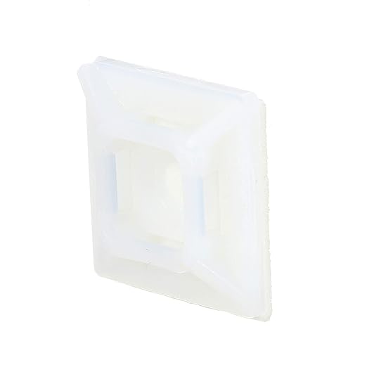 3M Cable Tie Mounting Base CTB75X75NTA-C, 4-way Adhesive Mount