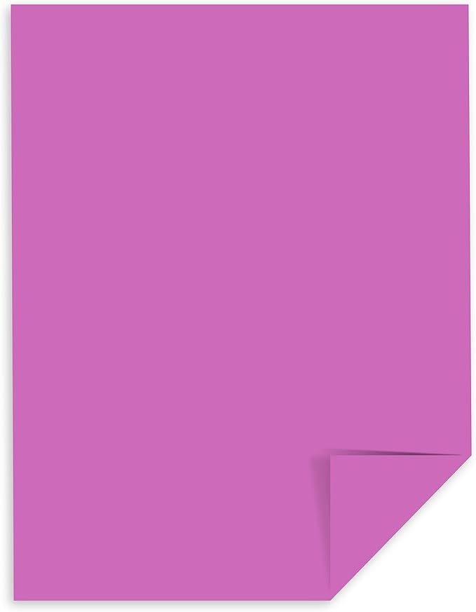 Neenah Astrobrights Card Stock, 8-1/2 x 11 Inches, Outrageous Orchid, Pack of 250, Outrageouse Orc