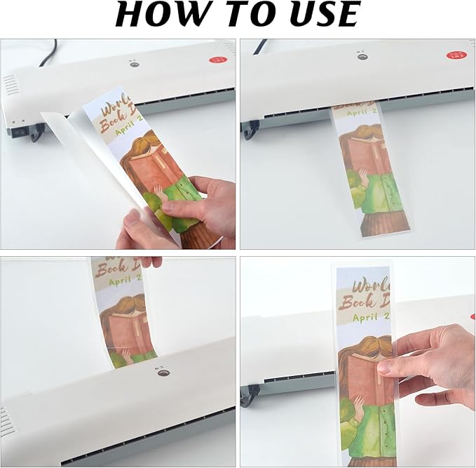 100Pcs Bookmark Laminating Pouches 2x8inch Hot Laminator Sleeves 5 Mil Compatible with Most Pouch Laminating Machines for Book Lovers Nature Lovers