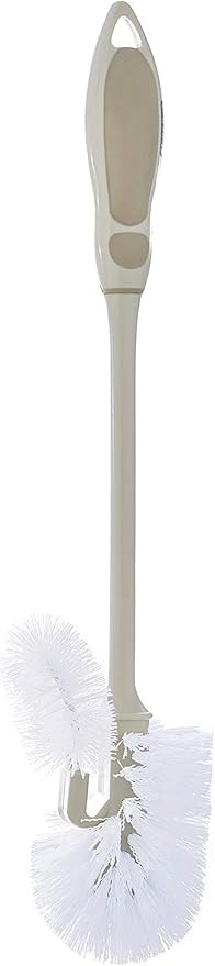 Superio Toilet Brush, Toilet Bowl Cleaning System with Scrubbing Wand, Under Rim Lip Brush for Bathroom