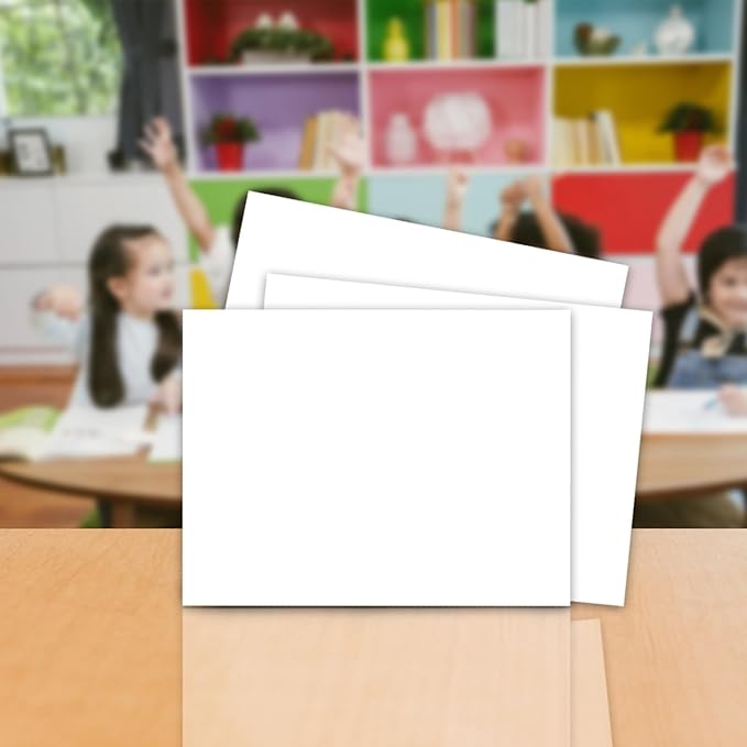 School Smart Railroad Poster Board Paper, 22 x 28 Inches, 4-Ply, White, Pack of 25